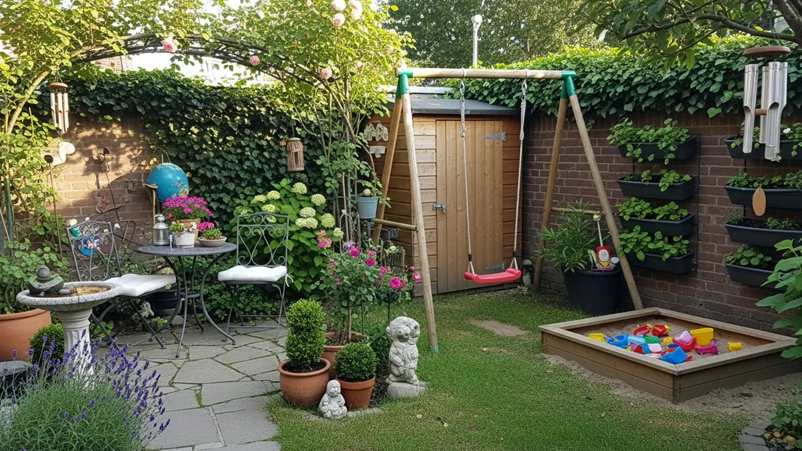 Ein kleiner Garten wirkt überladen, wenn zu viele Nutzungsansprüche gleichzeitig umgesetzt werden.